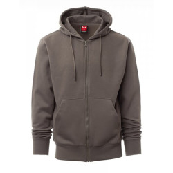 Felpa Pontiac con zip intera e cappuccio 260 gr.